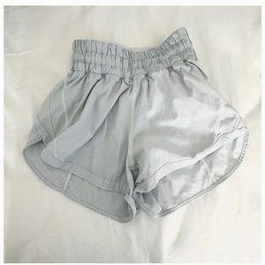 Lululemon High Rise White Shorts 3”